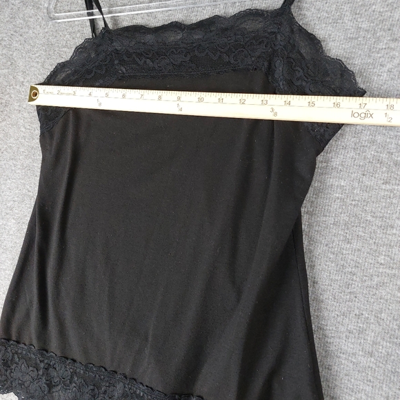 CATO WOMENS Y2K BLACK WITCHY WHIMSIGOTH FAIRY GRUNGE LACE TRIM CAMI SIZE M - Picture 6 of 14